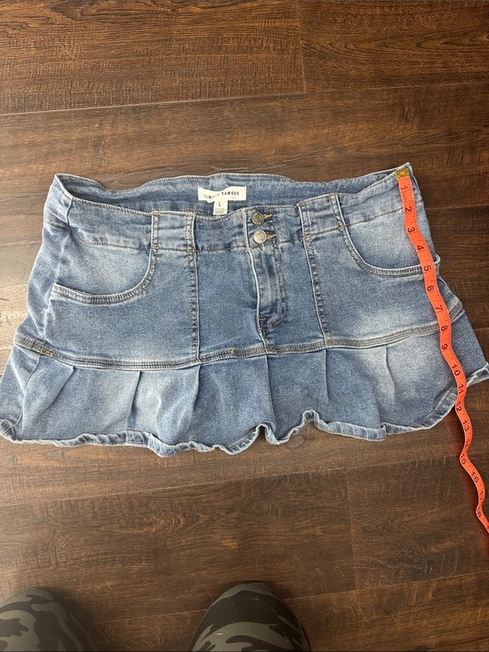 Almost Famous Dresses & Skirts - Almost Famous Light Blue Denim Mini Skirt with Button Detail c24
